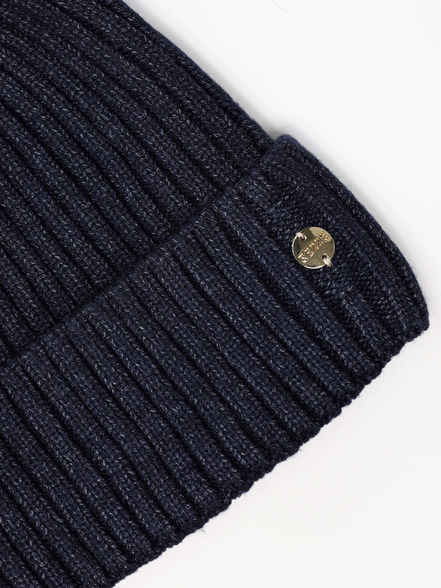 Шапка-бини из смесовой вискозы на подкладе с отворотом в ассортименте